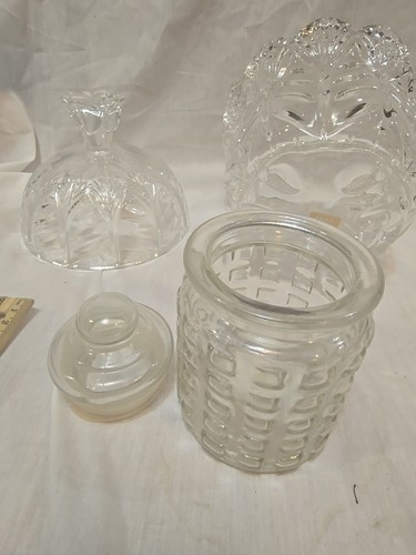 Fifth Avenue American Crystal Clear Glass Sugar Barrel with Lid Candy Dish Bowl - Picture 7 of 7