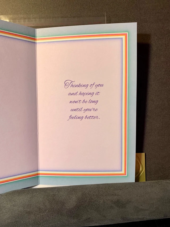 Get Well Soon Greeting Card To Brighten Your Day Butterfly and Daisies - Image 2 of 2