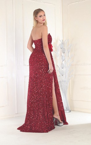 Womens Dresses For Formal Red Carpet Long Sweetheart Strapless Sheath Plus Size - 第 5/15 張圖片