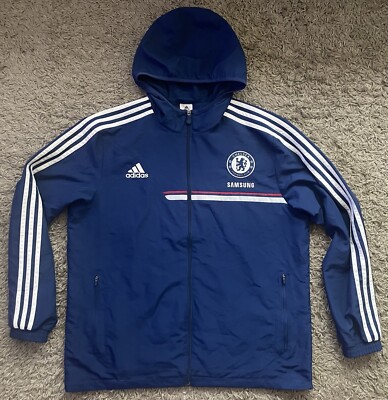 Adidas Chelsea FC 2013-14 Presentation Hooded Jacket Size Large