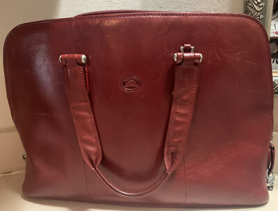 Vintage Tony Perotti- Italian Leather Hand Bag Large Maroon