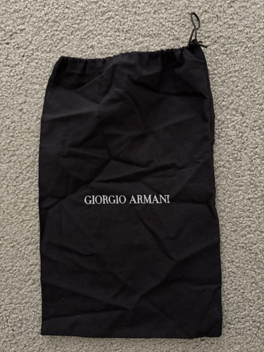 Giorgio Armani ~ Dustbag / Drawstring Black Cloth Storage / Travel Bag ~ 14x9