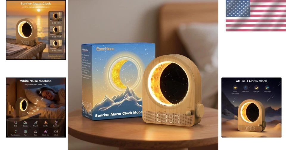 Sunrise Alarm Clock & Meteor Moonlight - 10 Soothing Sounds - Image 2 of 4