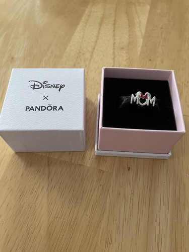 Authentic Pandora #799363C01 Disney Minnie Mouse Bow & Mom Charm