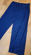 Vtg Vassarette Blue Nylon Tricot Pajama Pant Made In USA Lounge Size XL