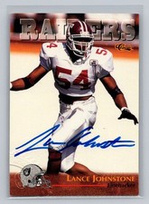 1996 Classic NFL Rookies #37 Lance Johnstone On Card AU RC Rookie Auto. rookie card picture