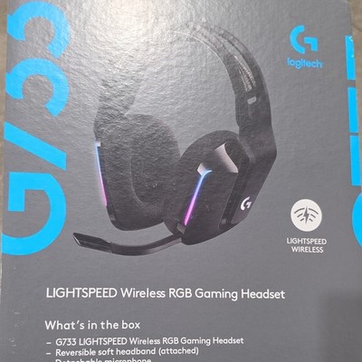 Logitech G733 LIGHTSPEED Wireless RGB Gaming Headset Boom Mic Black