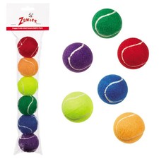 Pet Edge Puppy Pride Mini Tennis Ball Dog Toys for Puppies - 6 Pack