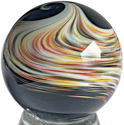2015 RICK DAVIS MARBLE SIGNED HANDMADE GLASS ART 1.52 LOST COLORS IN SPACE NICE