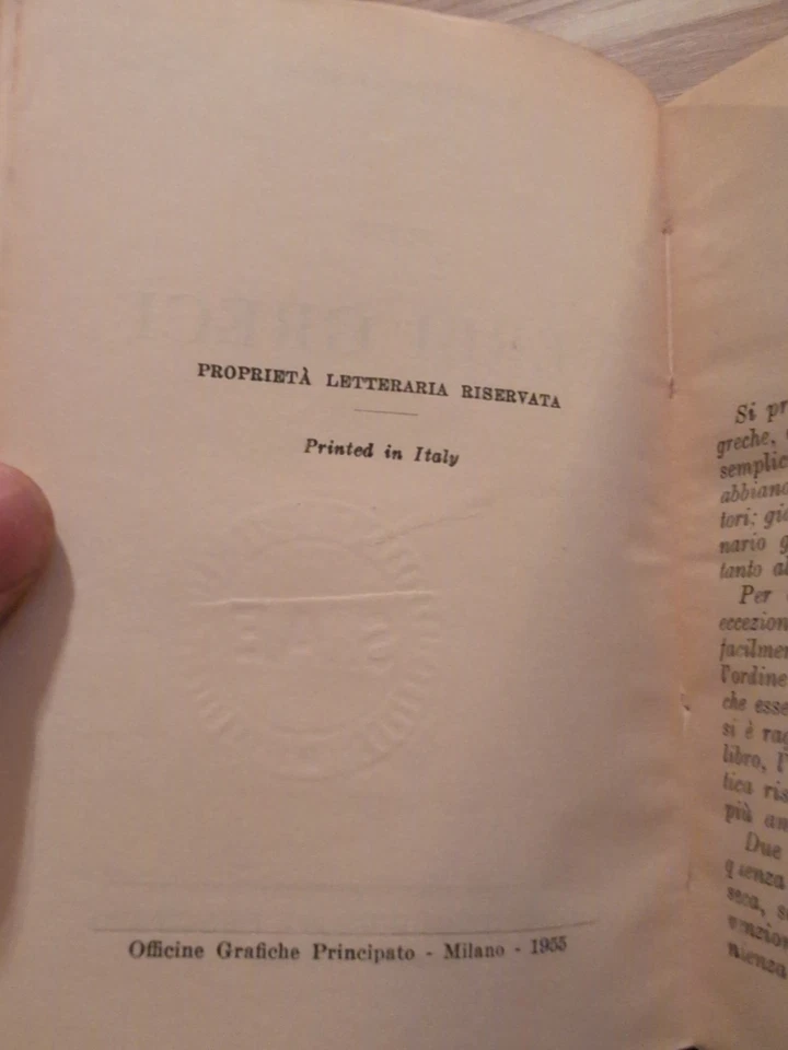 All the Greek Verbs - Tutti I Verbi Greci *SCARCE* Marinone First Edition 1955 - Image 3 of 4