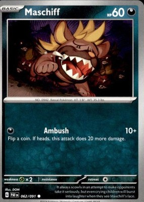 Pokémon Maschiff Paldean Fates #62 (6616)