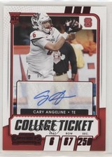 2021 Contenders Draft Picks College Game Ticket Red Cary Angeline #175 Auto tr4