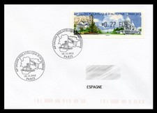 FRANCE 2012 ATM LISA Pli Premier Jour - 66 Automne Andorra St Esteve Sacré Coeur