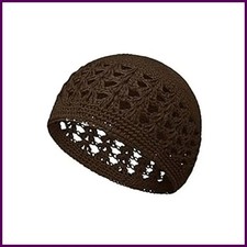 Unisex Crochet Beanie Hat Brimless Beanie Hats Muslim Men's Knitted Elastic