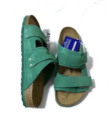 Birkenstock Uji Nubuck Suede Leather Sandal Digital Green SZ.EU-43