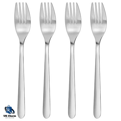 4x IKEA FÖRNUFT Tafelgabeln Edelstahl Besteck robust elegantes Design 19cm