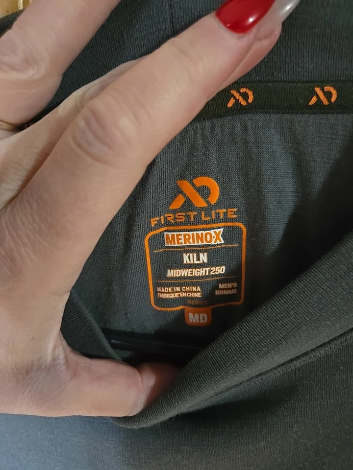 First Lite Merinox Kiln Midweight 250 Grey Long Sleeve - Image 3 of 4