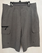 Iron Co. Stretch Hybrid Cargo Short - GREY Color SIZE 32 - NEW WITH TAG