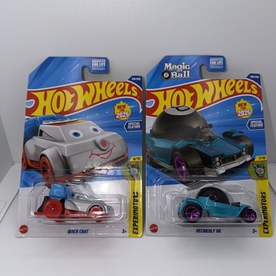 Hot Wheels Quick Chat Experimotors 9/10 2025 Decidedly Go 7/10 Set Of 2