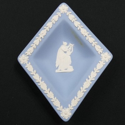 WEDGWOOD Jasper Diamond Small Plate Goddess Figurative Porcelain Vintage