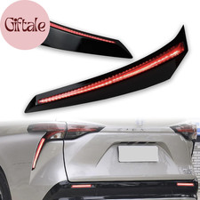 Red Lens Rear Fog Bumper LED Brake Tail Sequential Flash Singal Lights Lamp 3 in