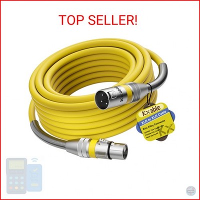 Kxable XLR Microphone Cable 10 FT, XLR Male to Female Balanced Mic Cable, 3-Pin