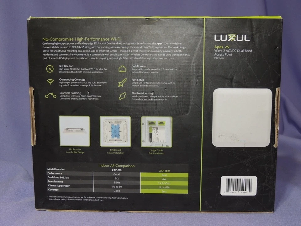 Luxul XAP1610 Apex Wave 2 AC3100 Dual-Band Access Point *NEW* - Image 3 of 3