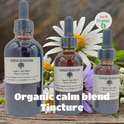 Certified Organic Handcrafted Calm Blend Glycerin Organic Tincture Double