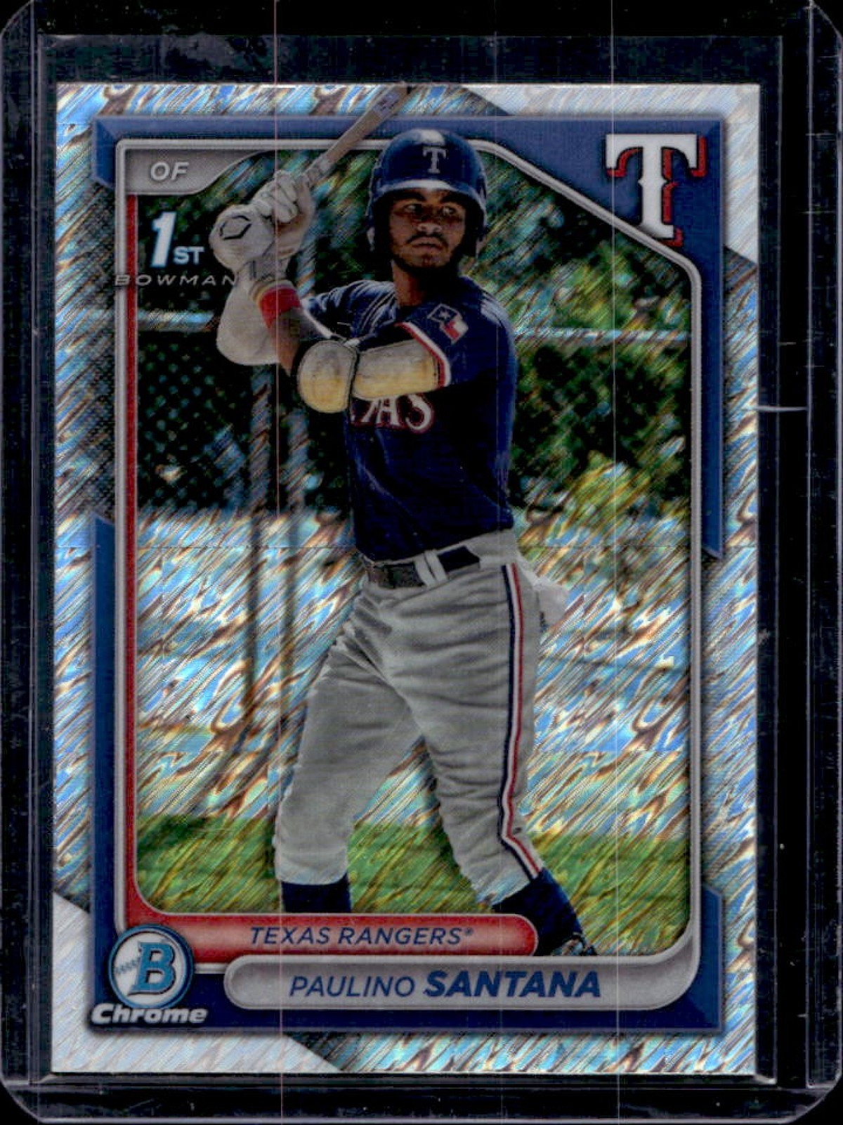2024 Bowman Chrome Paulino Santana Shimmer Refractor 1st #BCP-245