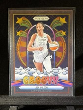 2025 Panini Prizm WNBA A'ja Wilson Groovy Insert Las Vegas Aces
