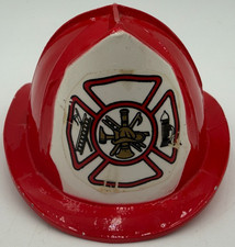 Vintage Scott Products Fireman Red Fire Helmet Metal Bottle Opener - Made in USA