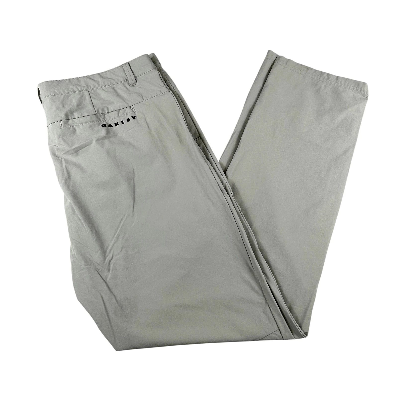Oakley Pants Mens 38x34 Gray Lightweight Stretch Microfiber Chino Golf Casual