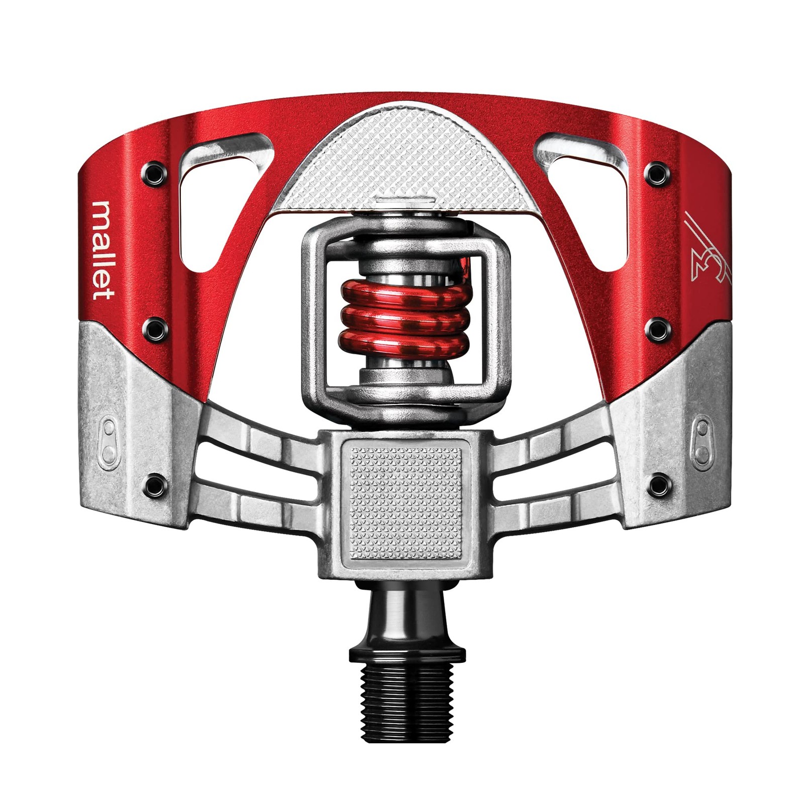 Crankbrothers Mallet 3, Pedale MTB Unisex-Adulto Raw-Rosso/Rosso Primavera