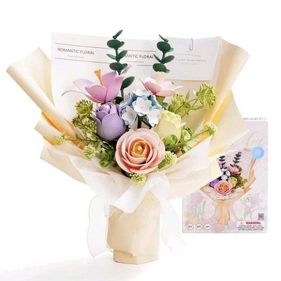 Blumenstrauß 3D Holzpuzzle Zum Selbermachen Modellbausatz Kunstblumen Dekoration Geschenk