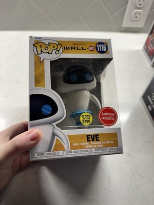 Funko Pop EVE WALL-E Glow in the Dark GameStop Exclusive Pixar