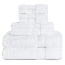 100% Cotton Bath Towel Sets of 6, Highly Absorbent Towels for Bathroom Hotel