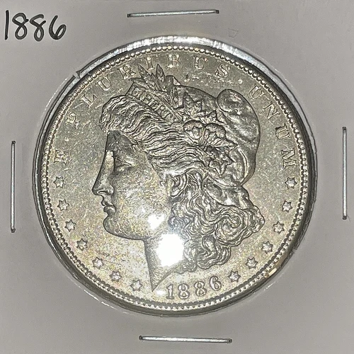 1886 (Philadelphia Mint) Morgan Silver $1 Dollar - EXCELLENT Detail Coin - #T-7