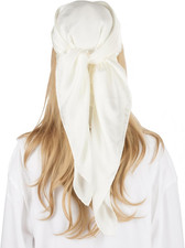 RIIQIICHY 35 Inch Head Scarf for Women Hair Scarf Like Silk Scarf Square Scarf B