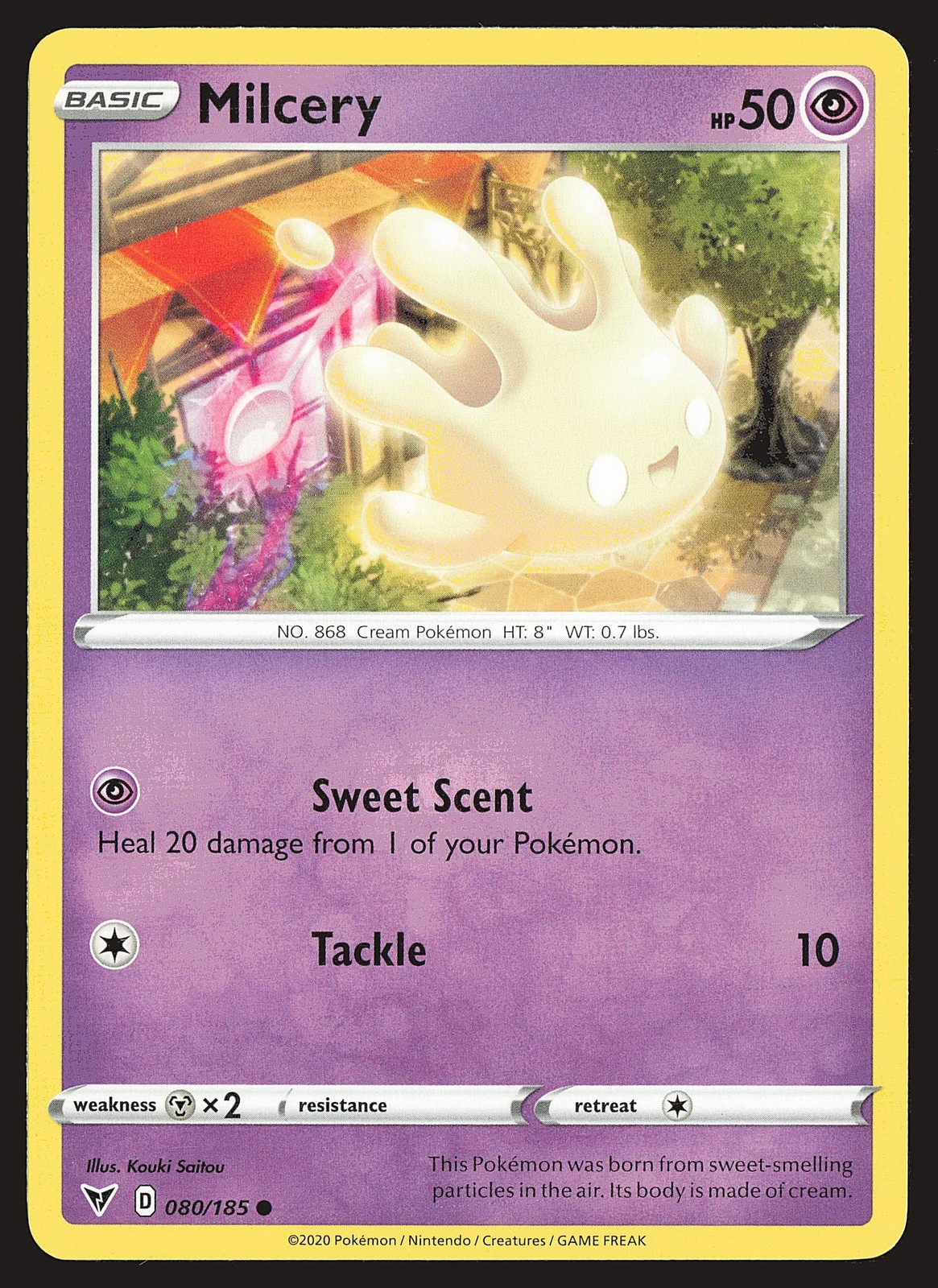 SWSH04: Vivid Voltage Milcery #080/185 Common Pokemon Card