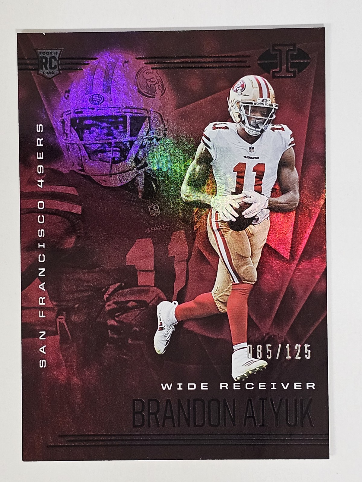 2020 Panini Illusions Brandon Aiyuk #27 Trophy Collection Ruby /125 RC