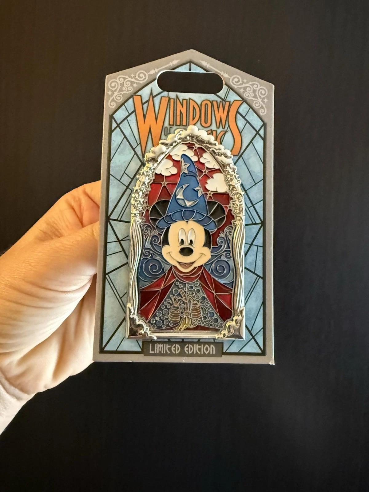 Sorcerer Mickey Mouse Windows Of Magic Pin LE 2000 Disney Fantasia