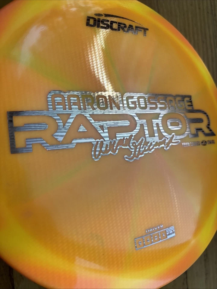 Discraft Z Swirl Raptor Aaron Gossage Tour Series Orange/Black Stamp 173-174g - Image 3 of 4