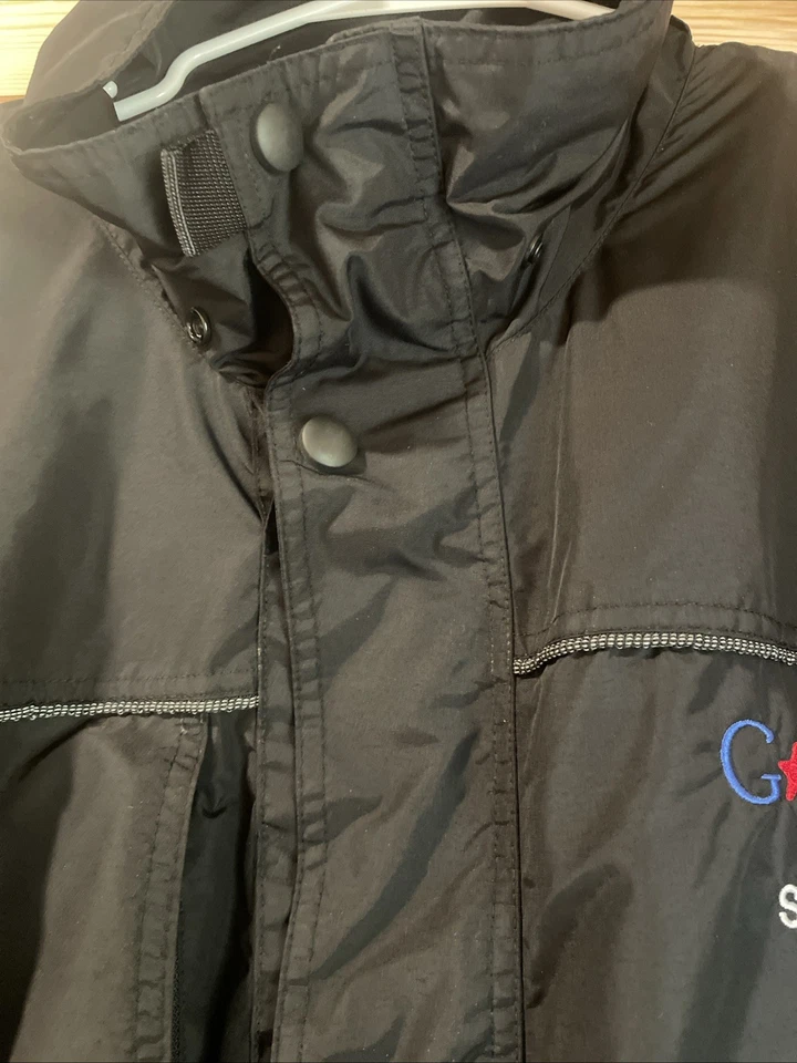 Vintage Google Security Black Jacket Zipper Button Up Excellent Condition Size L - Image 3 of 4