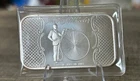VINTAGE 1973 MADISON MINT FINE SILVER ART BAR - THE HIGH WHEELER - ONE OUNCE