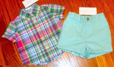 POLO RALPH LAUREN AUTHENTIC BABY BOYS BRAND NEW ORIGINAL 2Pc SET Size 3M, NWT