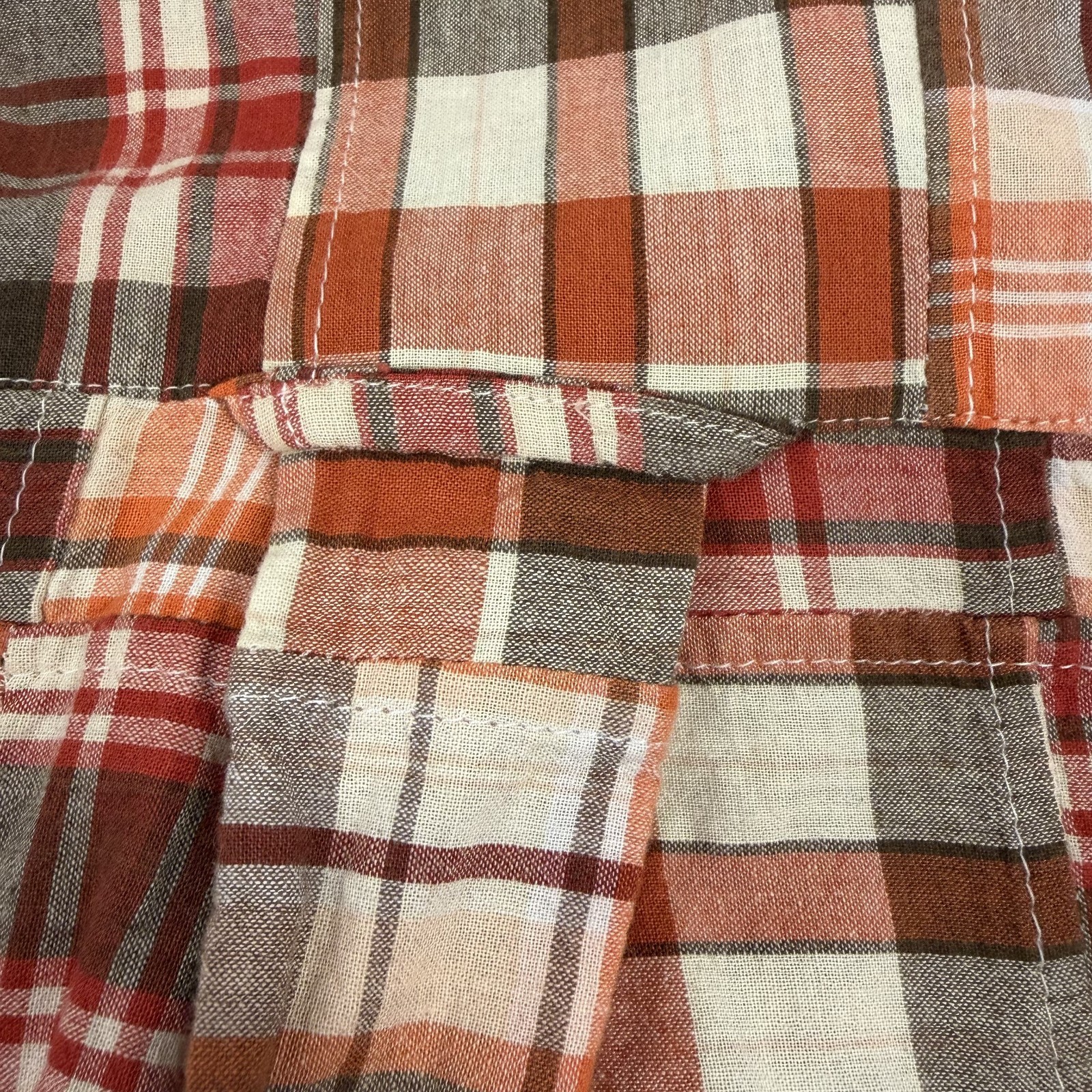 Orvis Men L Authentic Patchwork India Madras Plai… - image 14