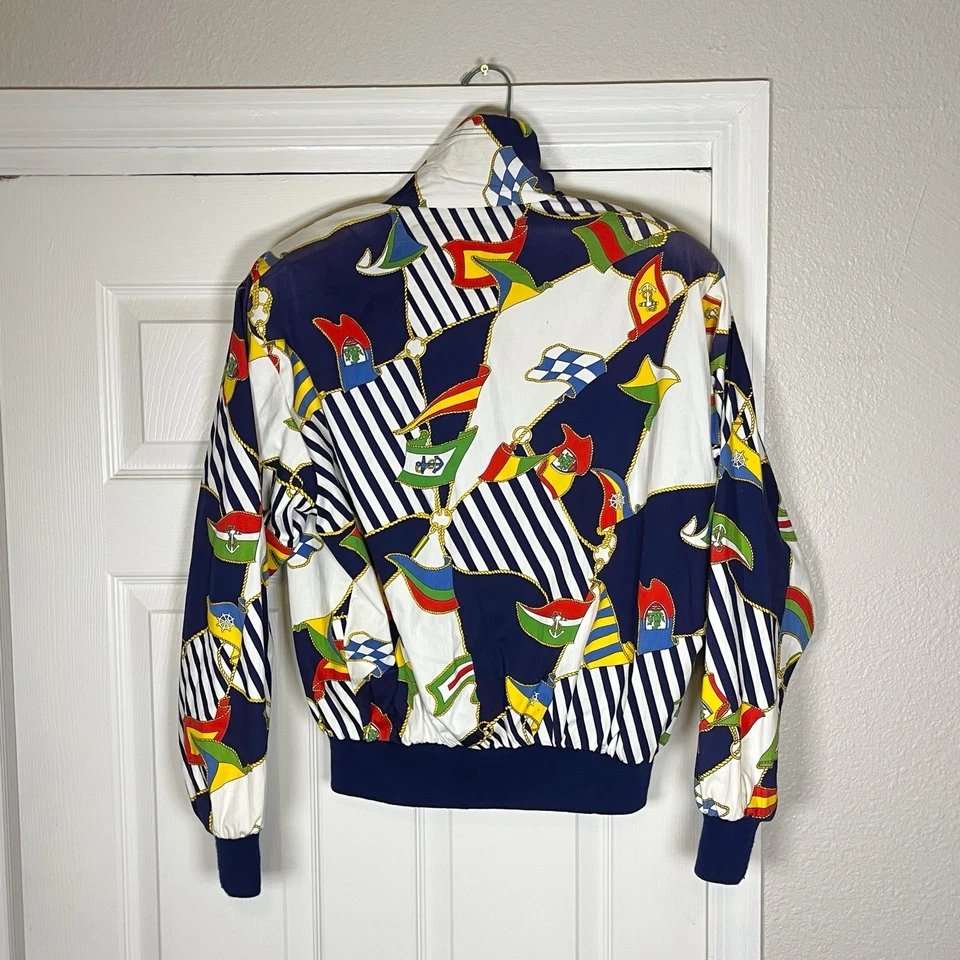 Chaqueta de bombardero de navegación de colección años 80 arte de vela tenis náutico vaporwave años 90 Foto 2 de 4