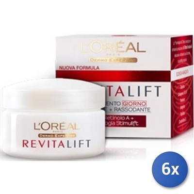 6x Bundle L Oréal Paris Revitalift Anti-Falten Tagesgesichtscreme + Extra 50 ml