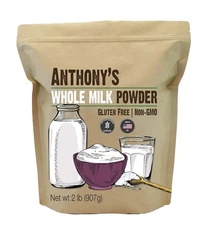 Anthony'S Whole Milk Powder, 2 Lb, Gluten Free, Non GMO, Made in USA