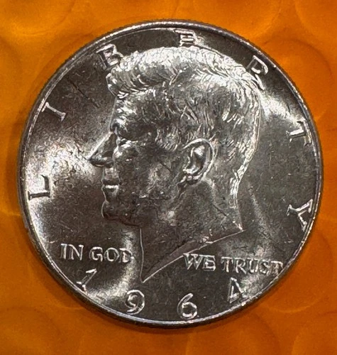 1964 BU Kennedy Half • 90% Silver • RARE First‑Year Silver Strike